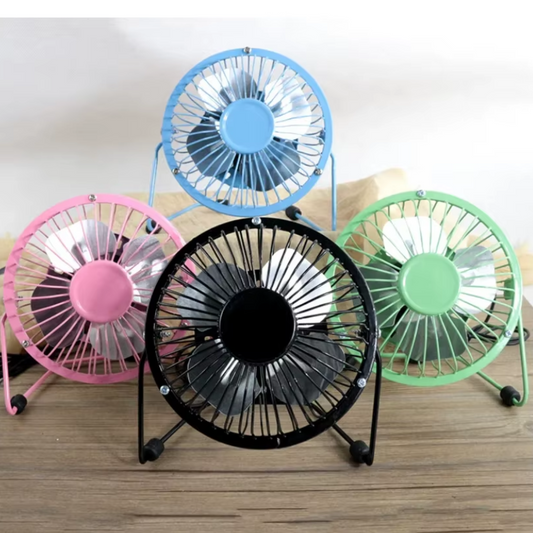 Mini Ventilador Usb Metalico Portatil